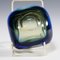Mid-Century Modern Murano Blue and Yellow Sommerso Art Glass Bowl, 1960s 8
