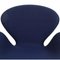 Sedia Swan in tessuto blu di Arne Jacobsen, Immagine 7