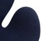 Sedia Swan in tessuto blu di Arne Jacobsen, Immagine 9
