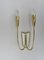 Italian Brass Wall Lights, 1950s, Set of 2 4