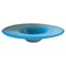 Modern Round Turquoise and White Murano Glass Centerpiece from Venini, 1980s 1