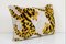 Boho Yellow Velvet Tiger Ikat Lumbar Cushion Cover, 2010s 2