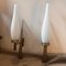 Mid-Century Italian Modern Brass and Glass Wall Sconces from Arredoluce, 1960s, Set of 2 3