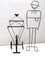 Postmodern Black, Varnished Metal and Plastic Valet Stand, Italy, 1980s 2