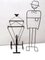 Postmodern Black, Varnished Metal and Plastic Valet Stand, Italy, 1980s, Image 2