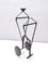 Postmodern Black, Varnished Metal and Plastic Valet Stand, Italy, 1980s 1