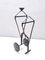 Postmodern Black, Varnished Metal and Plastic Valet Stand, Italy, 1980s, Image 1