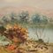 E. Ferri, Small Impressionist Landscape, 1960, Oil on Wood, Framed 5