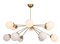 Sputnik Chandelier in Brass with 12 Opaline Spheres 7