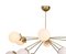 Lampadario Sputnik in ottone con 12 sfere opaline, Immagine 6