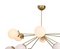 Sputnik Chandelier in Brass with 12 Opaline Spheres 6
