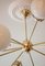 Lampadario Sputnik in ottone con 12 sfere opaline, Immagine 3