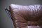 Leather Armchair and Foot Stool attributed to Harald Relling for Westnofa. Norway, 1970s, Set of 2, Image 3