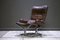 Leather Armchair and Foot Stool attributed to Harald Relling for Westnofa. Norway, 1970s, Set of 2, Image 12