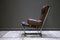 Leather Armchair and Foot Stool attributed to Harald Relling for Westnofa. Norway, 1970s, Set of 2, Image 11