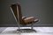 Leather Armchair and Foot Stool attributed to Harald Relling for Westnofa. Norway, 1970s, Set of 2 9