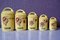 Bohemian French Spice Jars in Yellow Faience, Set of 5 1