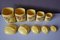 Bohemian French Spice Jars in Yellow Faience, Set of 5 6