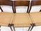 Teak & Wicker Dining Chairs by Georg Leowald Wilkhahn, 1950s, Set of 4 3