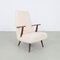 Lounge Chair in Teddy Fabric and Teak, 1960s, Image 1
