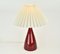 Lampe de Bureau en Verre Rouge attribuée à Jacob Bang pour Kastrup Holmegaard, 1960s 5