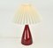 Red Glass Table Lamp attributed to Jacob Bang for Kastrup Holmegaard, 1960s 5