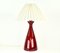 Lampe de Bureau en Verre Rouge attribuée à Jacob Bang pour Kastrup Holmegaard, 1960s 6