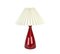 Lámpara de mesa de vidrio rojo atribuida a Jacob Bang para Kastrup Holmegaard, años 60, Imagen 3