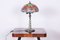 Vintage French Art Deco Table Lamp in Enameled Bronze and Glass Shade, 1970s, Image 12