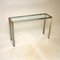 Vintage Chrome and Brass Console Table with Mirror, 1970, Set of 2 7