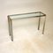 Vintage Chrome and Brass Console Table with Mirror, 1970, Set of 2, Image 7