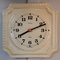 Vintage German Wall Clock in Cream-Colored Ceramics with Black Hands and Digits with Orange Point from Kienzle, 1970s 1