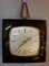 Mid-Century German Wall Clock Ato-Mat in Dark Walnut & Light Birch, 1950s 2