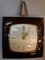 Mid-Century German Wall Clock Ato-Mat in Dark Walnut & Light Birch, 1950s, Image 1