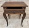 French Carved Walnut Side Table, 1940s, Image 7