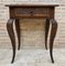 French Carved Walnut Side Table, 1940s, Image 1