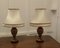Tischlampen aus gedrechseltem Holz, 1970er, 2er Set 1