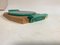 Brown and Green Cheese Tray in Ceramic and Wood, France, 1970s 4