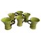 20th Century French Ceramic Cups in Green and Brown, Set of 6 1
