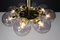 Large Mid-Century Brass Preciosa Chandelier with Glass Globes, Czechia, 1960s, Image 10