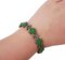 Rose Gold and Silver Bracelet with Green Agate Flowers 5