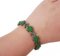 Rose Gold and Silver Bracelet with Green Agate Flowers, Image 5
