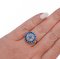 Bague en Or Rose et Argent avec Pierres Blanches et Bleues 5