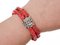 Bracelet en Or Rose et Argent avec Corail et Diamants 5