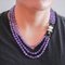 Rose Gold and Silver Necklace with Amethysts and Rubies, Image 6
