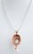 Coral, Emeralds, Diamonds, 14 Karat Rose Gold and Silver Pendant, Image 4