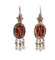 Rose Gold and Silver Earrings with Pearls and Diamonds, Set of 2, Image 3