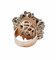 14 Karat Rose Gold and White Gold Ring with Sapphires and Diamonds, Image 5