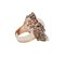 14 Karat Rose Gold and White Gold Ring with Sapphires and Diamonds 3