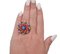 Kyanite, Sapphires, Corals, Diamonds, Rose Gold and Silver Ring 4
